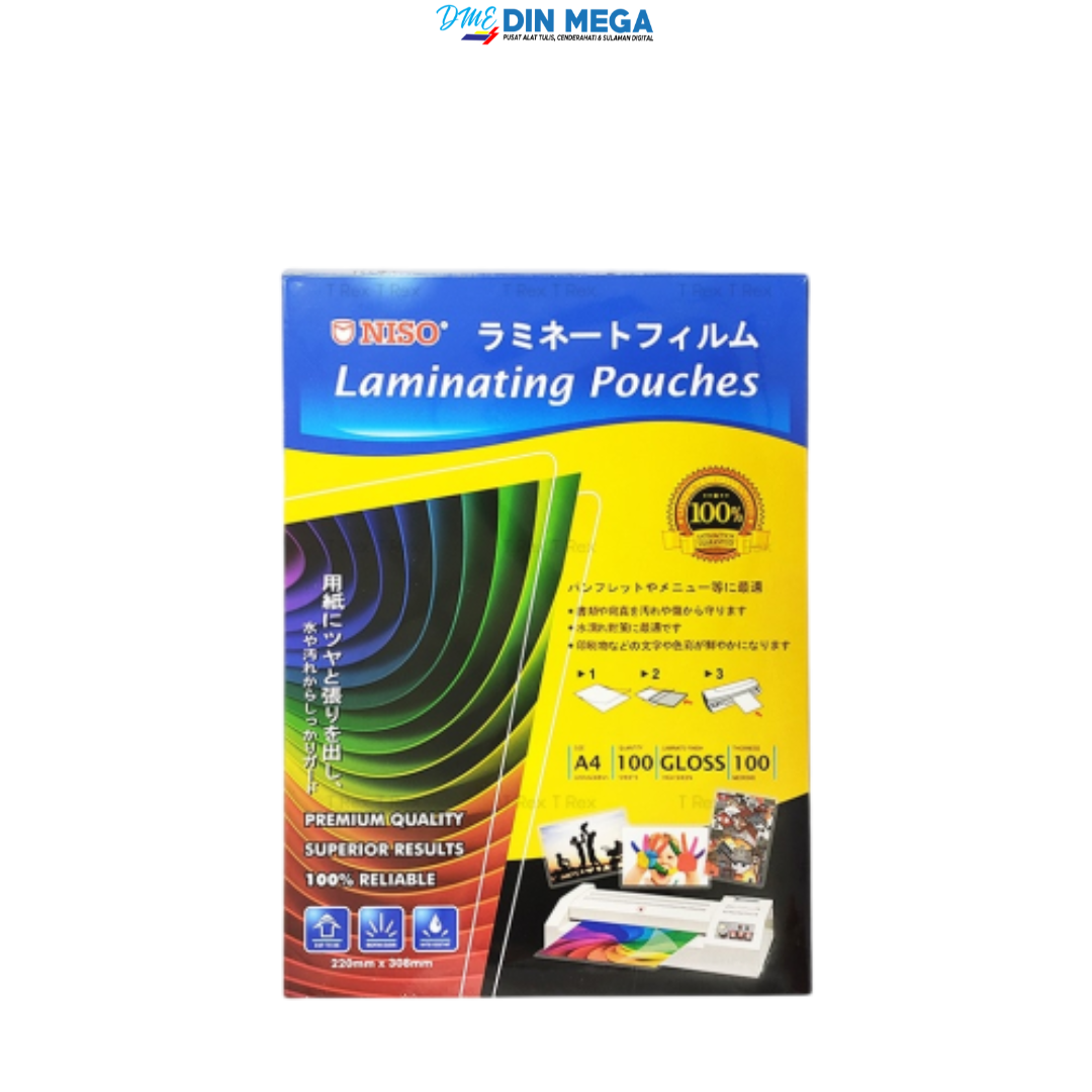 NISO LAMINATING POUCHES A4 100 PCS/ RIM
