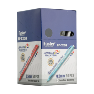 FASTER RETRACTABLE BALL PEN 0.5MM & 0.7MM 50 PCS/ BOX