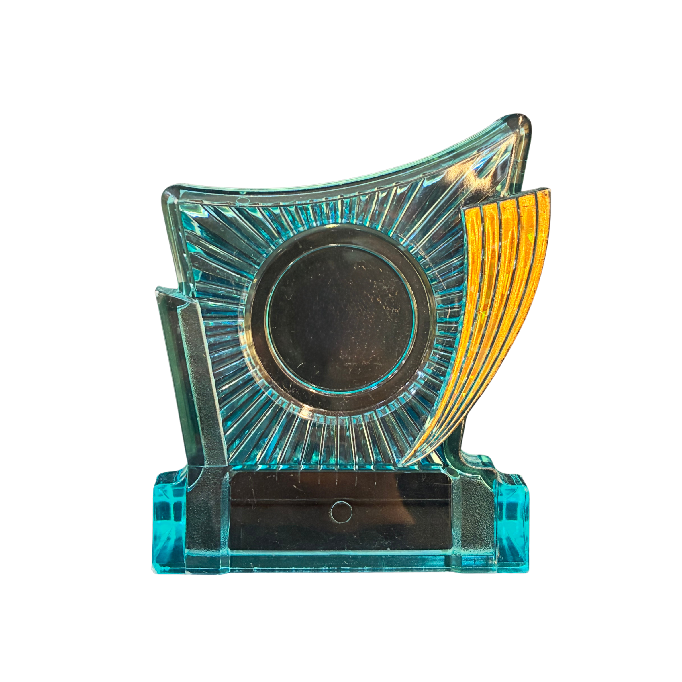 Acrylic Desktop Plaque 18058 Translucent Blue Gold
